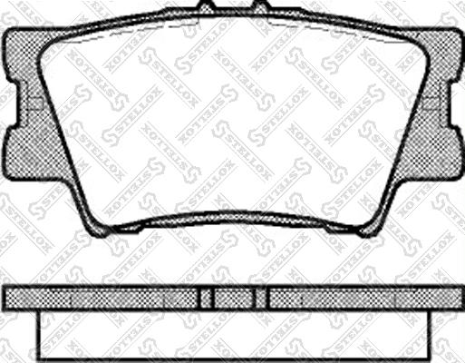 Stellox 1242 000BL-SX - Тормозные колодки, дисковые, комплект autospares.lv