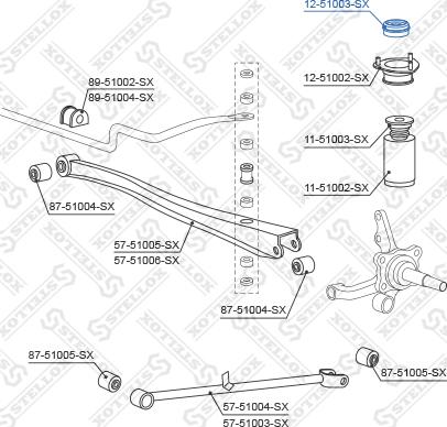 Stellox 12-51003-SX - Опора стойки амортизатора, подушка autospares.lv