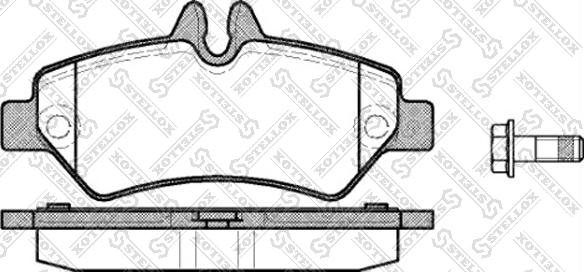 Stellox 1257 000L-SX - Тормозные колодки, дисковые, комплект autospares.lv