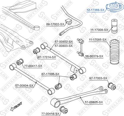 Stellox 12-17368-SX - Опора стойки амортизатора, подушка autospares.lv