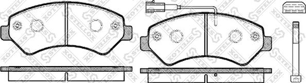 Stellox 1286 001L-SX - Тормозные колодки, дисковые, комплект autospares.lv