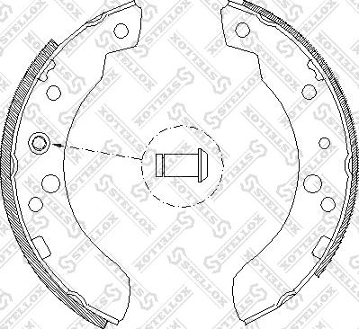 Stellox 122 100-SX - Комплект тормозных колодок, барабанные autospares.lv