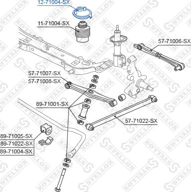 Stellox 12-71004-SX - Опора стойки амортизатора, подушка autospares.lv