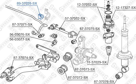 Stellox 89-37028-SX - Втулка стабилизатора autospares.lv