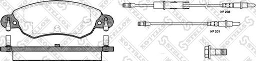 Stellox 840 004-SX - Тормозные колодки, дисковые, комплект autospares.lv