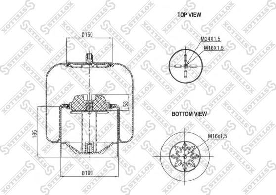 Stellox 84-00121-SX - Кожух пневматической рессоры autospares.lv