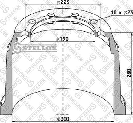 Stellox 85-00004-SX - Тормозной барабан autospares.lv