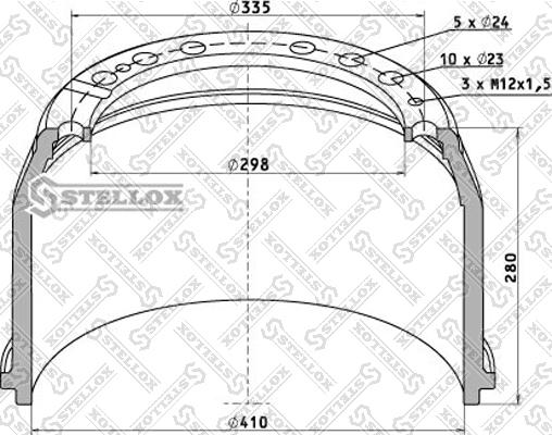 Stellox 85-00030-SX - Тормозной барабан autospares.lv