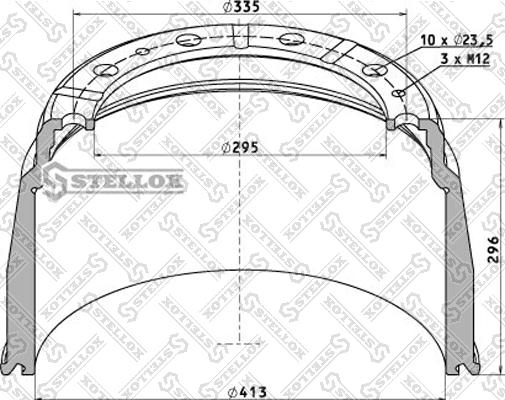 Stellox 85-00029-SX - Тормозной барабан autospares.lv
