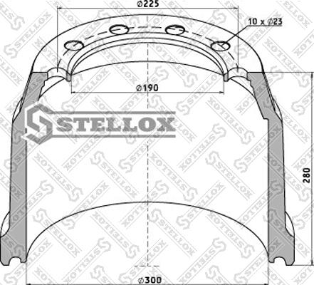 Stellox 85-00192-SX - Тормозной барабан autospares.lv