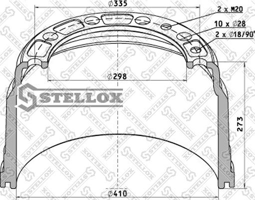 Stellox 85-00175-SX - Тормозной барабан autospares.lv