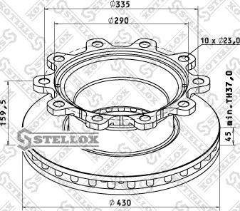 Stellox 85-00809-SX - Тормозной диск autospares.lv