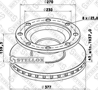 Stellox 85-00804-SX - Тормозной диск autospares.lv