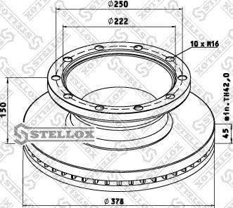 Stellox 85-00812-SX - Тормозной диск autospares.lv