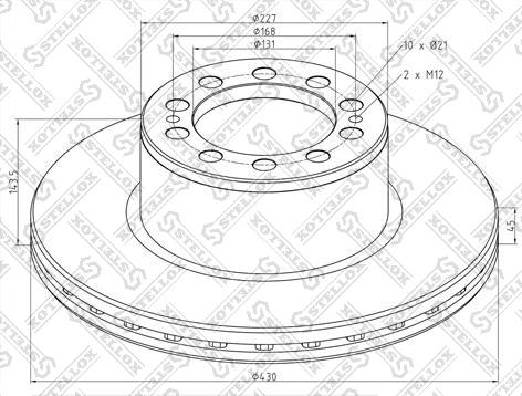 Stellox 85-00824-SX - Тормозной диск autospares.lv