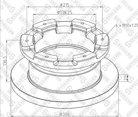 Stellox 85-00820-SX - Тормозной диск autospares.lv