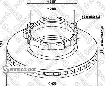 Stellox 85-00749-SX - Тормозной диск autospares.lv