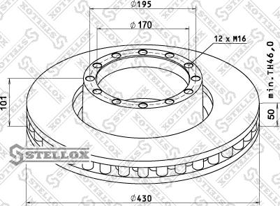 Stellox 85-00741-SX - Тормозной диск autospares.lv