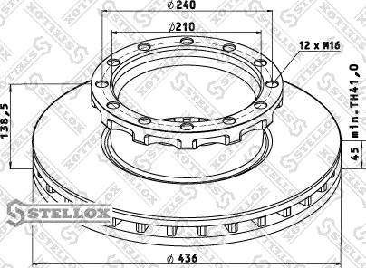 Stellox 85-00743-SX - Тормозной диск autospares.lv