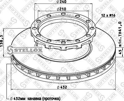 Stellox 85-00742-SX - Тормозной диск autospares.lv