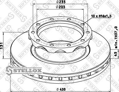 Stellox 85-00752-SX - Тормозной диск autospares.lv