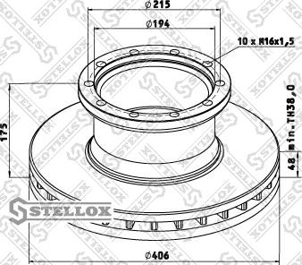 Stellox 85-00708-SX - Тормозной диск autospares.lv