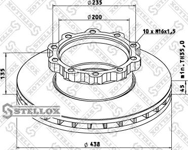 Stellox 85-00715-SX - Тормозной диск autospares.lv