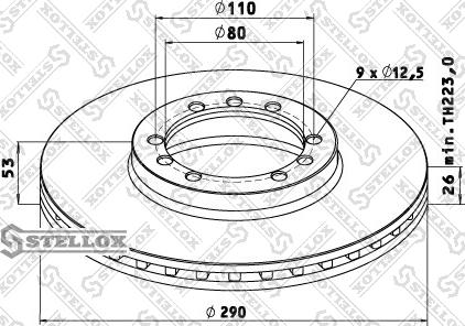 Stellox 85-00717-SX - Тормозной диск autospares.lv