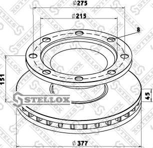 Stellox 85-00786-SX - Тормозной диск autospares.lv