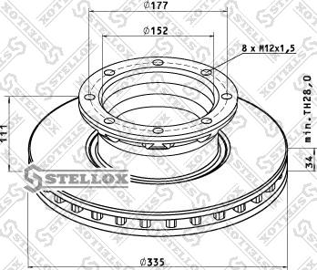 Stellox 85-00780-SX - Тормозной диск autospares.lv