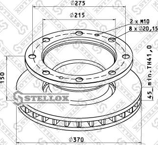 Stellox 85-00781-SX - Тормозной диск autospares.lv