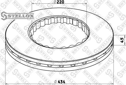 Stellox 85-00734-SX - Тормозной диск autospares.lv