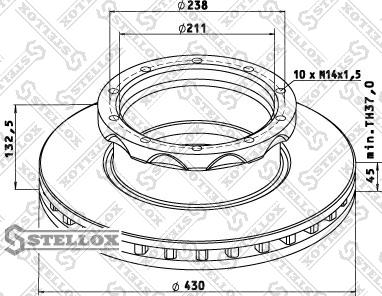 Stellox 85-00728-SX - Тормозной диск autospares.lv