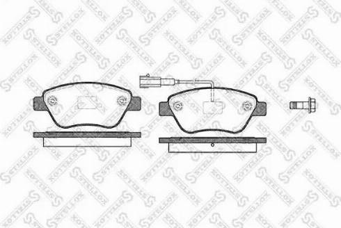 Stellox 869 011L-SX - Тормозные колодки, дисковые, комплект autospares.lv