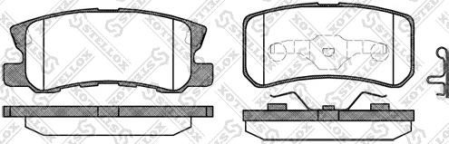 Stellox 814 002B-SX - Тормозные колодки, дисковые, комплект autospares.lv