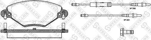 Stellox 839 004B-SX - Тормозные колодки, дисковые, комплект autospares.lv