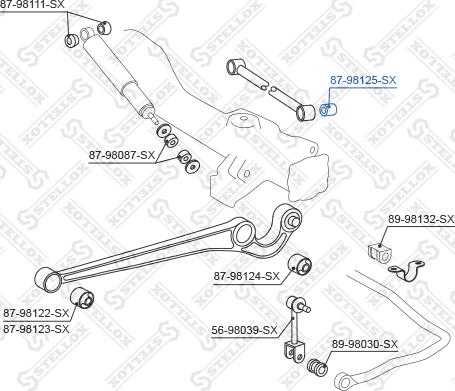 Stellox 87-98125-SX - Сайлентблок, рычаг подвески колеса autospares.lv