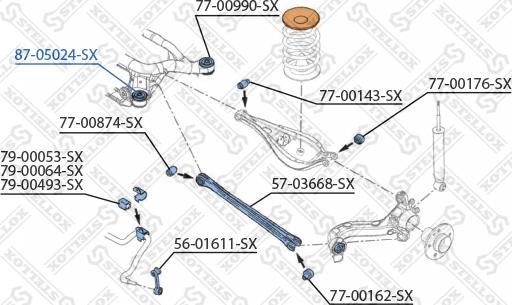 Stellox 87-05024-SX - Ремонтный комплект, рычаг подвески autospares.lv