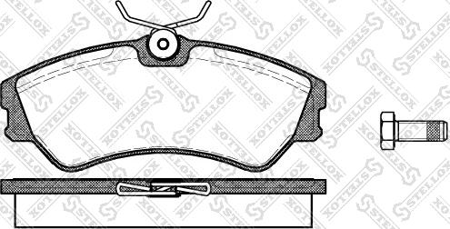 Stellox 394 000-SX - Тормозные колодки, дисковые, комплект autospares.lv