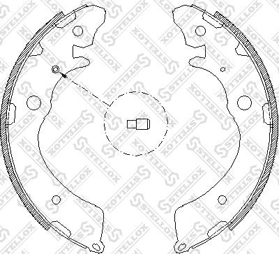 Stellox 394 100-SX - Комплект тормозных колодок, барабанные autospares.lv