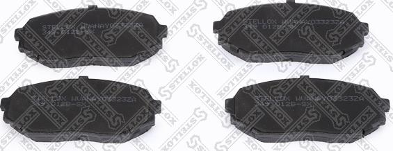 Stellox 349 012B-SX - Тормозные колодки, дисковые, комплект autospares.lv