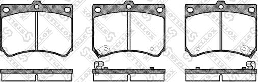 Stellox 344 002B-SX - Тормозные колодки, дисковые, комплект autospares.lv