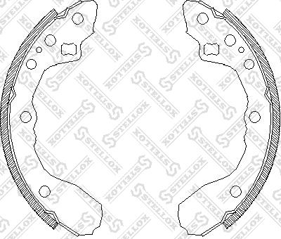 Stellox 355 100-SX - Комплект тормозных колодок, барабанные autospares.lv