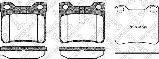 Stellox 332 010B-SX - Тормозные колодки, дисковые, комплект autospares.lv