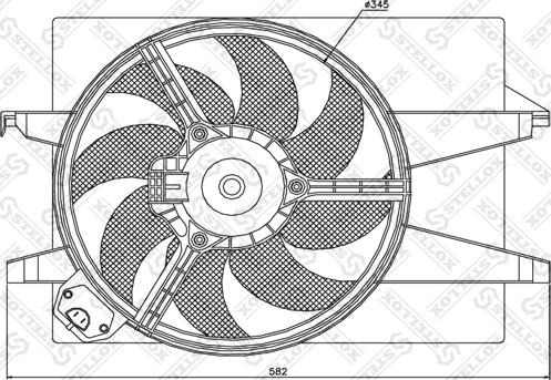 Stellox 29-99324-SX - Вентилятор, охлаждение двигателя autospares.lv