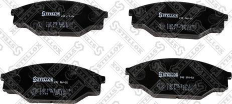 Stellox 208 010-SX - Тормозные колодки, дисковые, комплект autospares.lv