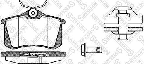 Stellox 274 003B-SX - Тормозные колодки, дисковые, комплект autospares.lv