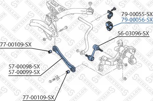 Stellox 79-00056-SX - Втулка стабилизатора autospares.lv