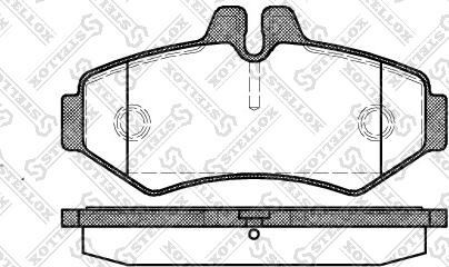 Stellox 744 000B-SX - Тормозные колодки, дисковые, комплект autospares.lv