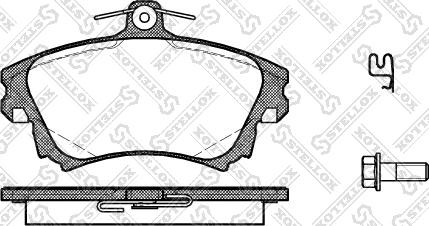 Stellox 719 002B-SX - Тормозные колодки, дисковые, комплект autospares.lv